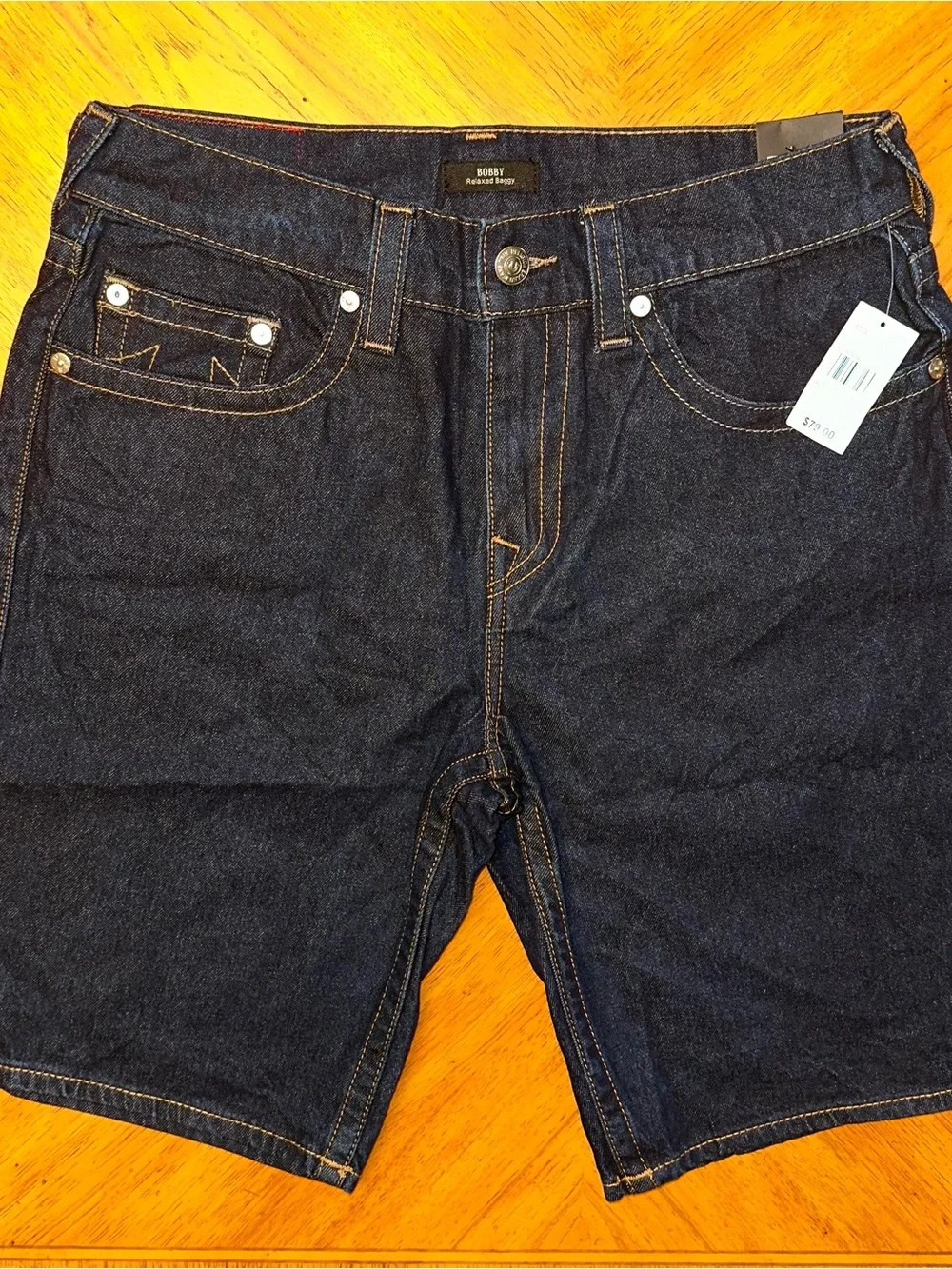 True Religion Shorts Men’s Size 32 Bobby Relaxed Baggy Buddha Pocket New